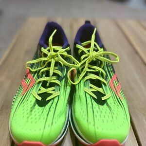 Saucony Endorphin Speed 2 Neon Yellow and Black Athletic Shoes